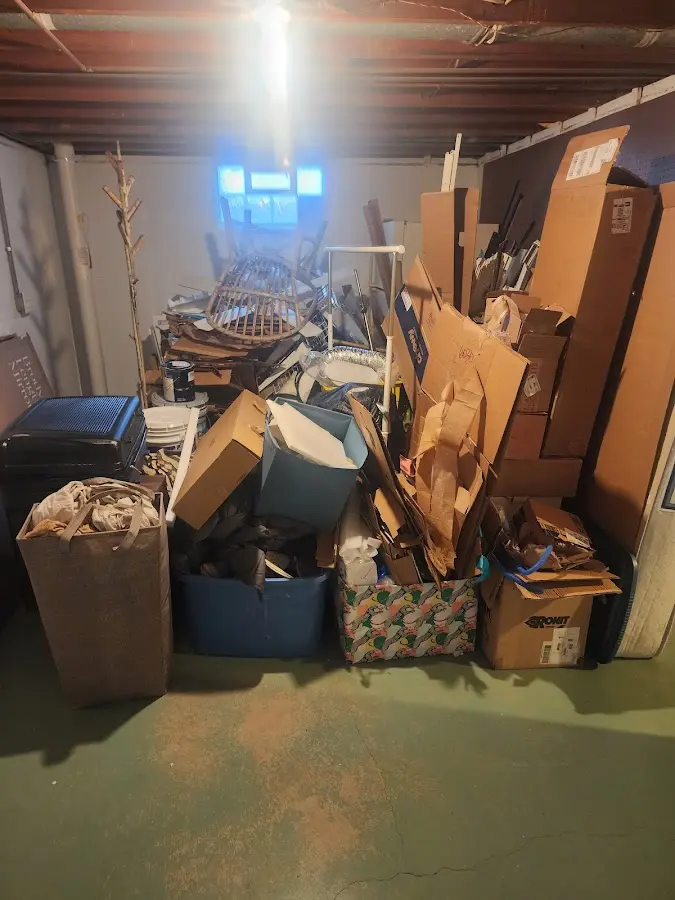 Roll-off dumpster container at job site for 8 Yard Dumpster Rental in Pleasanton